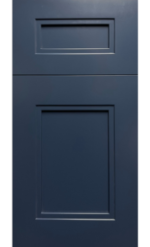 Sophisticated navy blue Nova Kitchen Cabinets installed, showcasing latest kitchen cabinet trends in Washington, D.C. area