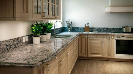 Elegant Caesarstone US Quartz Countertops in Himalayan Moon color showcased at Cabinet EZ's Clinton, MD showroom.