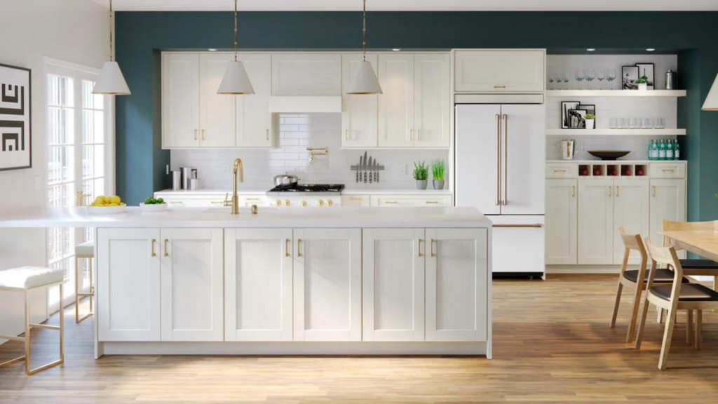 Installed DT24 Texture Breeze Kitchen Cabinets reflecting kitchen cabinet trends in the Washington, D.C. area.