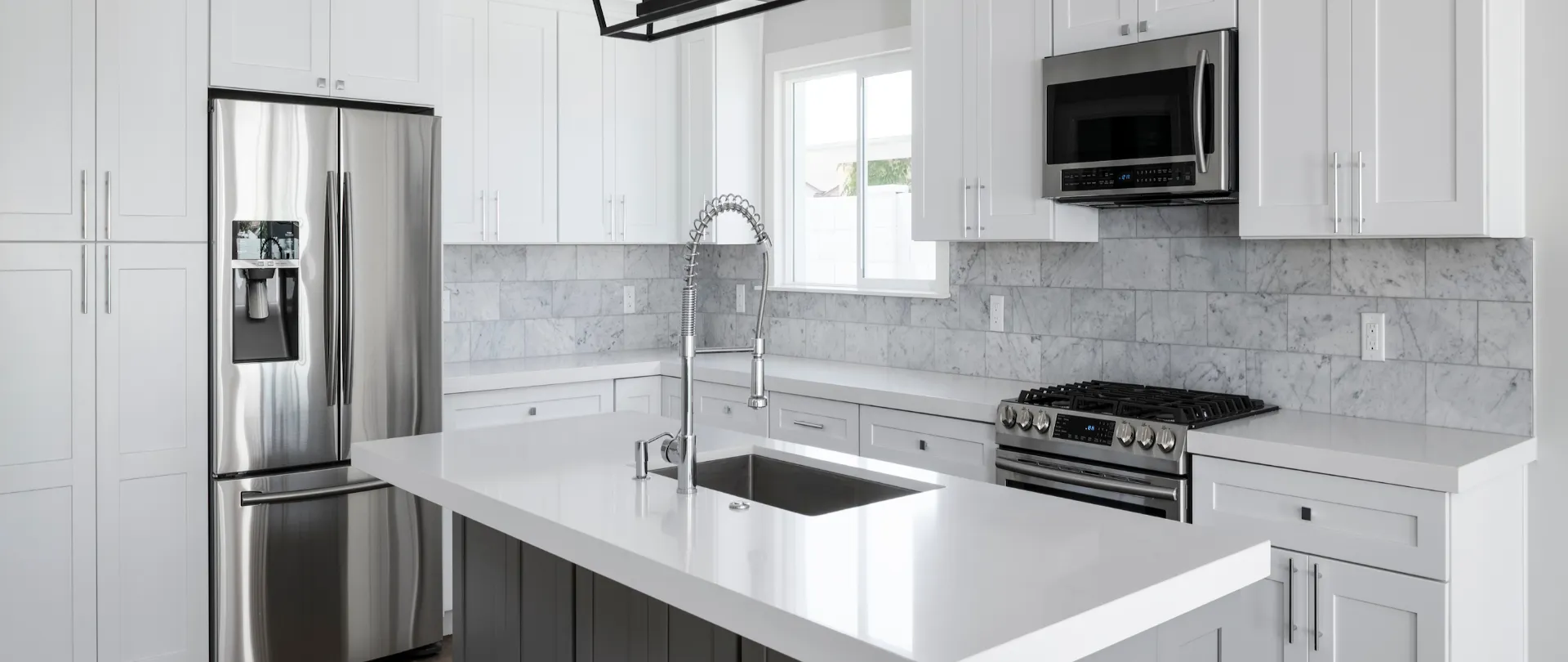 Contemporary 21st Century kitchen island by CabinetEZ, Clinton, MD.