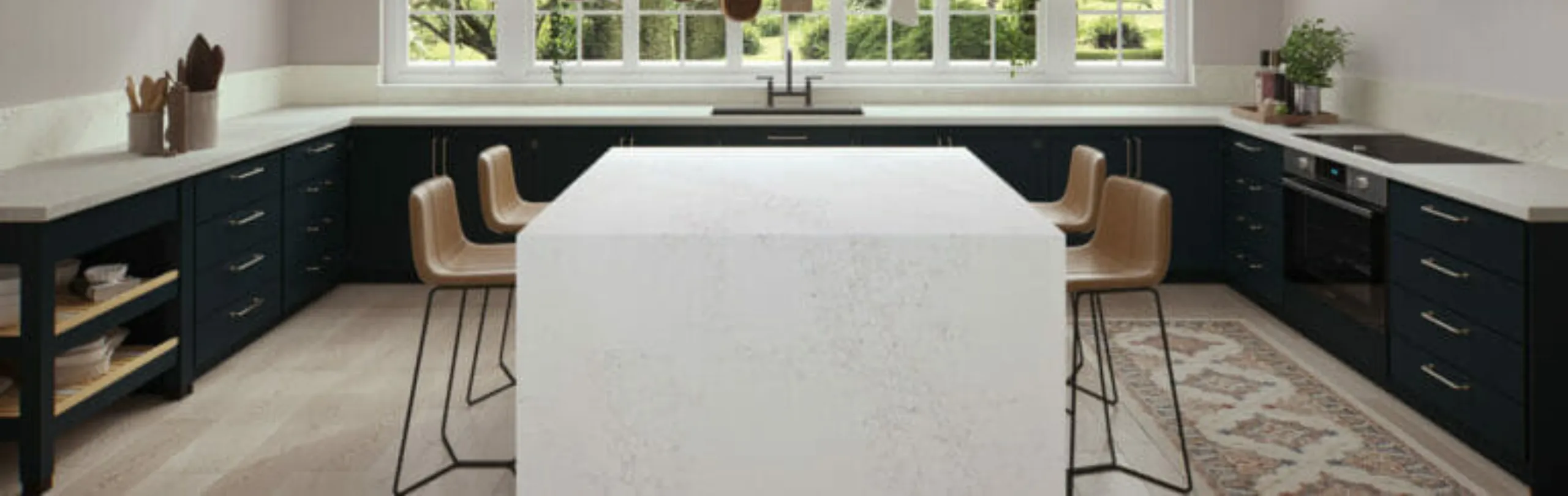 Caesarstone Quartz Countertops on display, perfect for bathroom vanities upgrade.