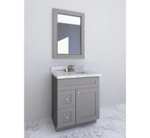 Cabinet EZ's gray bathroom vanity, perfect for bathroom vanity remodeling in Maryland.