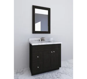 Eco-conscious pebble bathroom vanity by Cabinet EZ, perfect for sustainable homes in Waldorf.