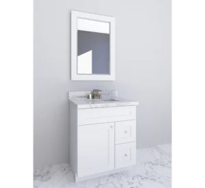 Affordable white bathroom vanity from Cabinet EZ, ideal for Rockville homeowners.