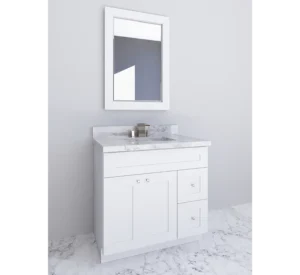 White bathroom vanity, a luxurious addition to any Washington D.C. home.